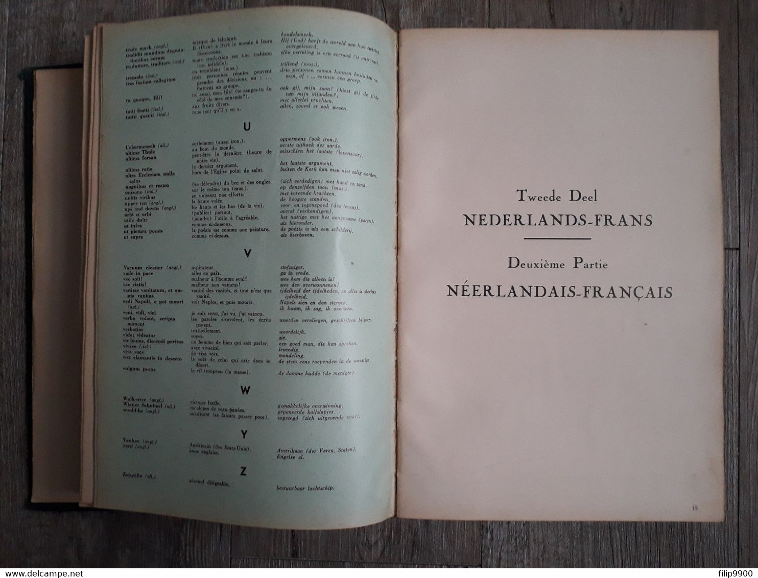 L. Grootaers Frans-Nederlands En Nederlands-Frans Woordenboek 8e Druk 1947, Bieleveld-Bruxelles - Dictionaries