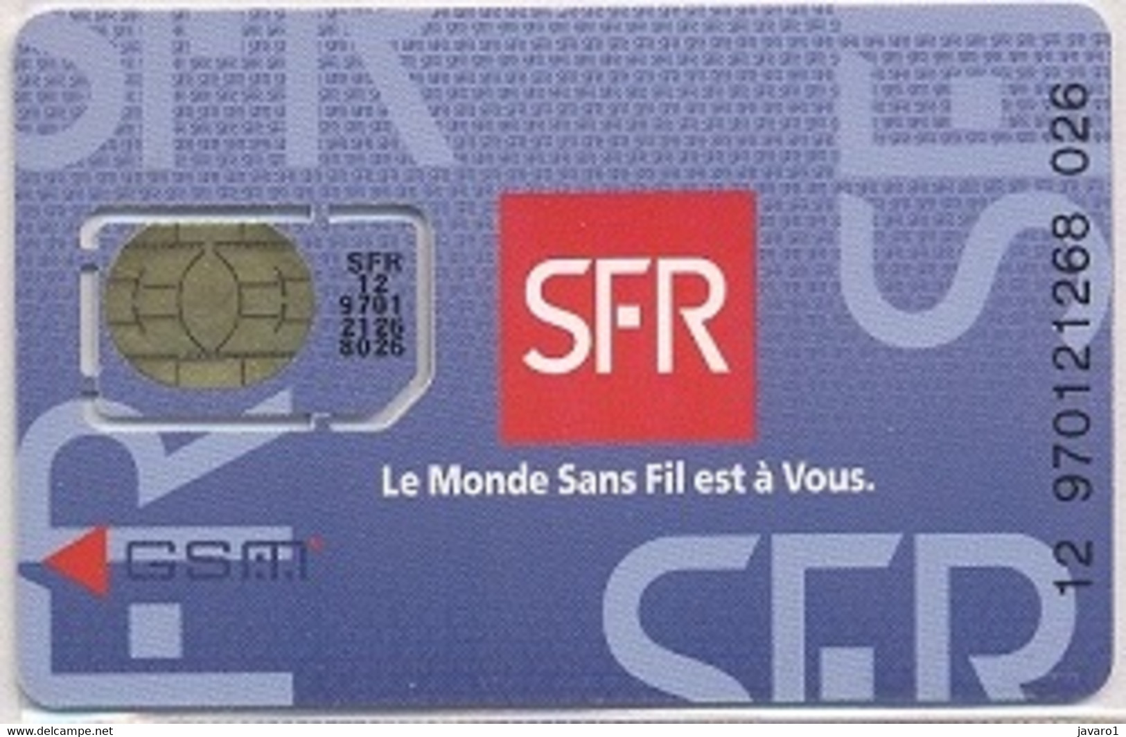 FRANCE GSM Card  : FRA39 SFR MINT - Nachladekarten (Handy/SIM)