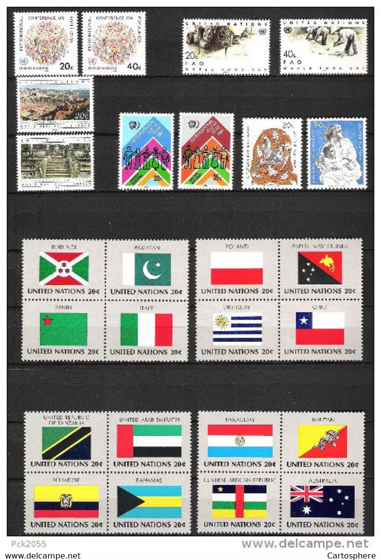 ONU UNO NEW YORK - MNH/*** LUXE NATIONS UNIES  1984 440-465 NEUFS**  UNITED NATIONS - Sonstige & Ohne Zuordnung