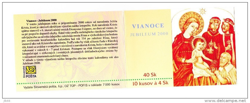 Carnet Madone Noël 2000 De 10  Timbres C 335  / Booklet  Christmas 2000  Mi 37 (379) - Neufs