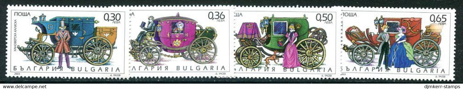 BULGARIA 2003 Coaches MNH / **,  Michel 4620-23 - Unused Stamps