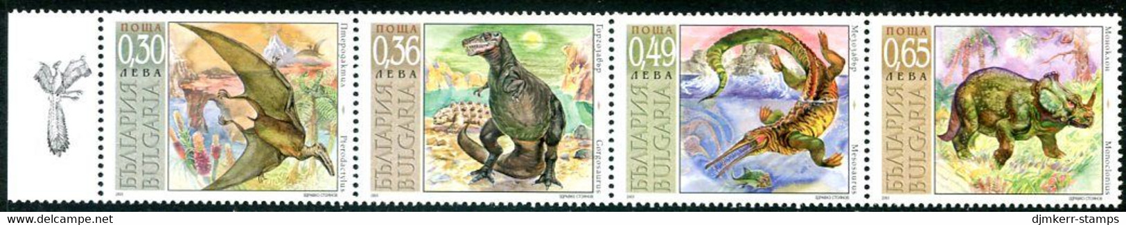 BULGARIA 2003 Prehistoric Creatures MNH / **  Michel 4596-99 - Nuevos