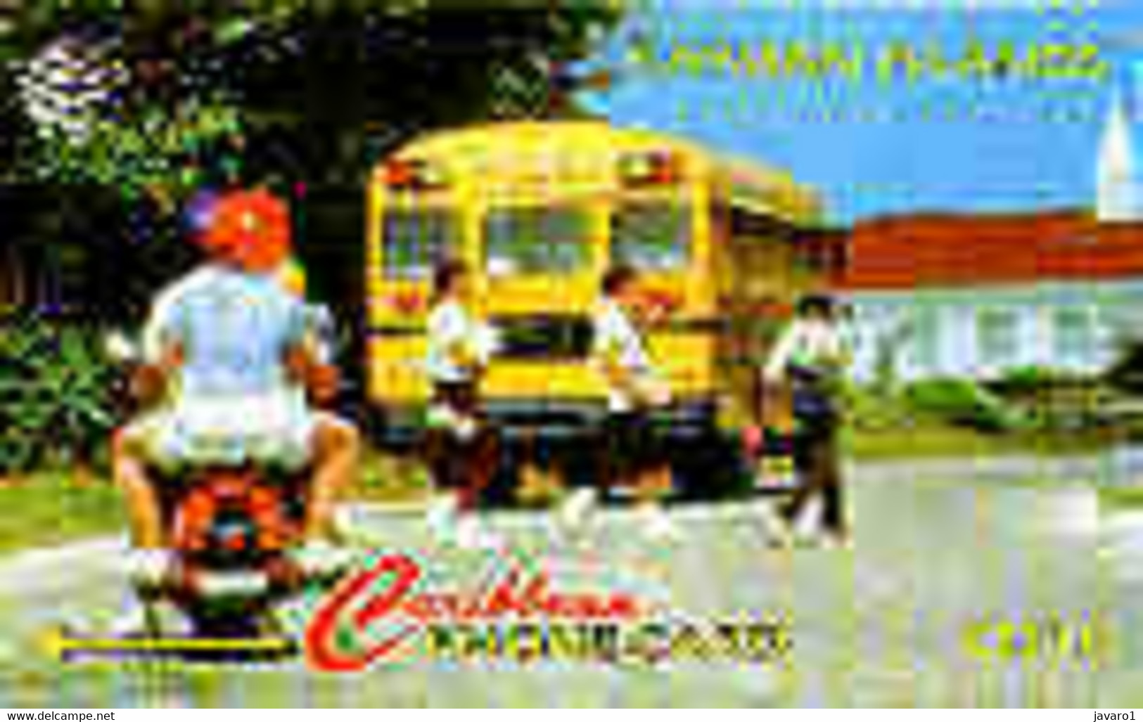 CAYMAN : 163A CI$10 School Bus + Church USED - Cayman Islands