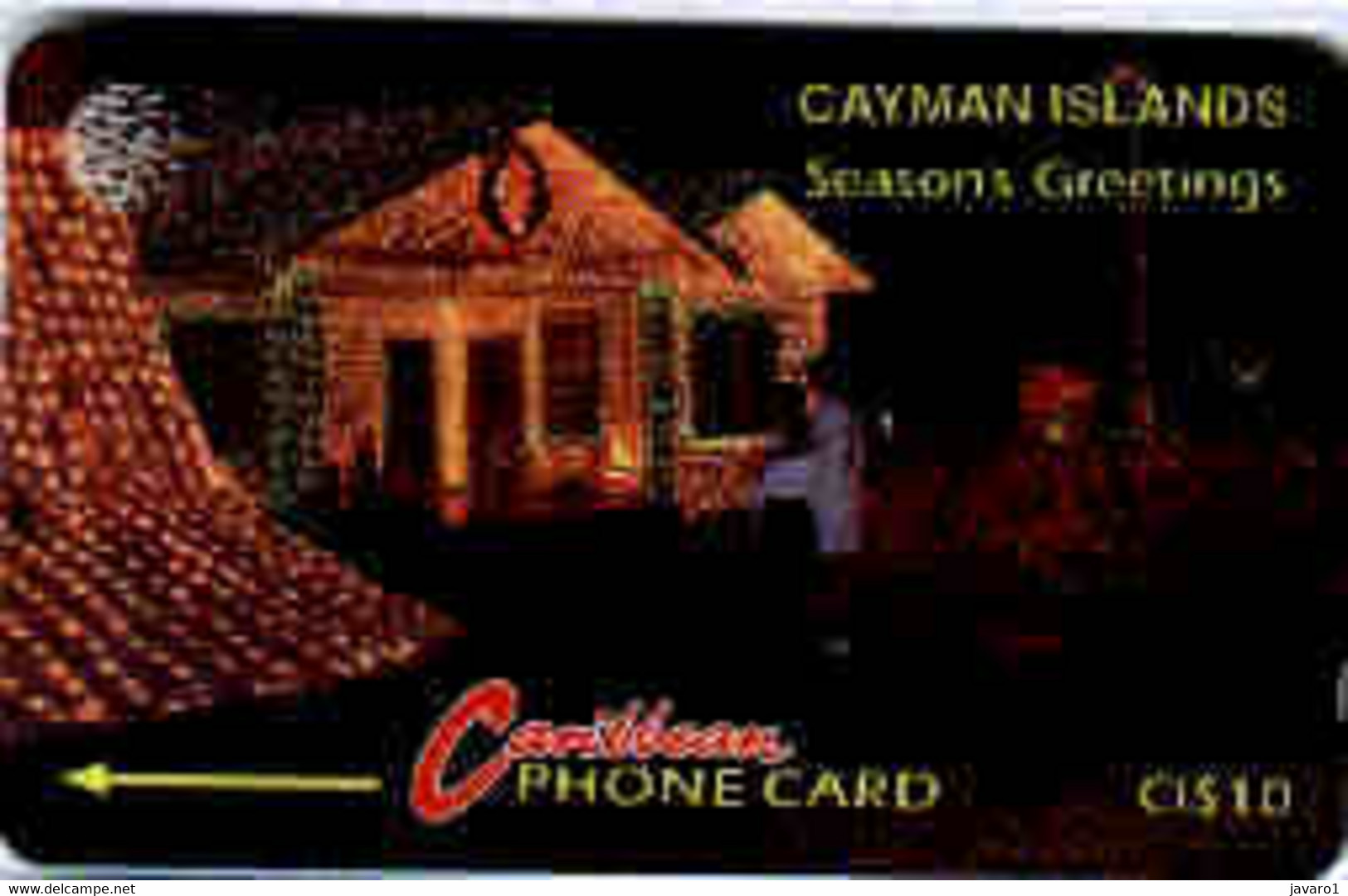 CAYMAN : 010A CI$10 Season)s Greetings 1994 USED - Kaaimaneilanden