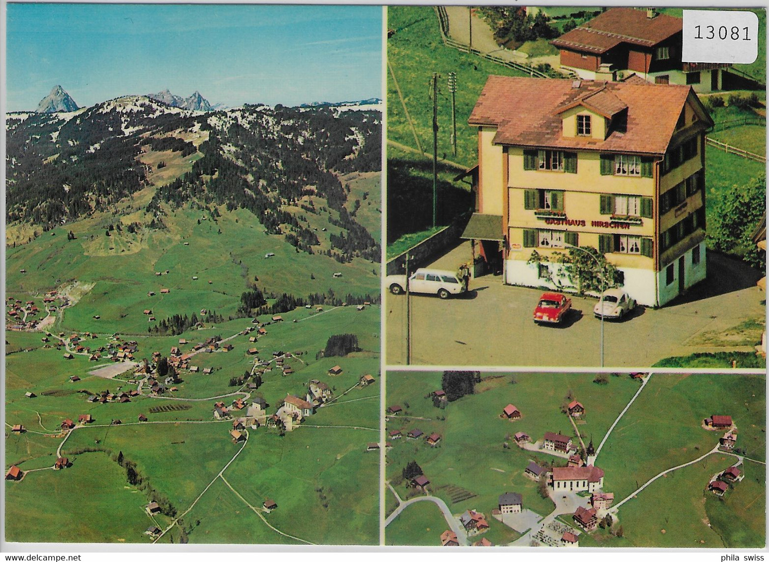 Flugaufnahme Gasthaus Und Pension Hirschen Oberiberg SZ - Oberiberg