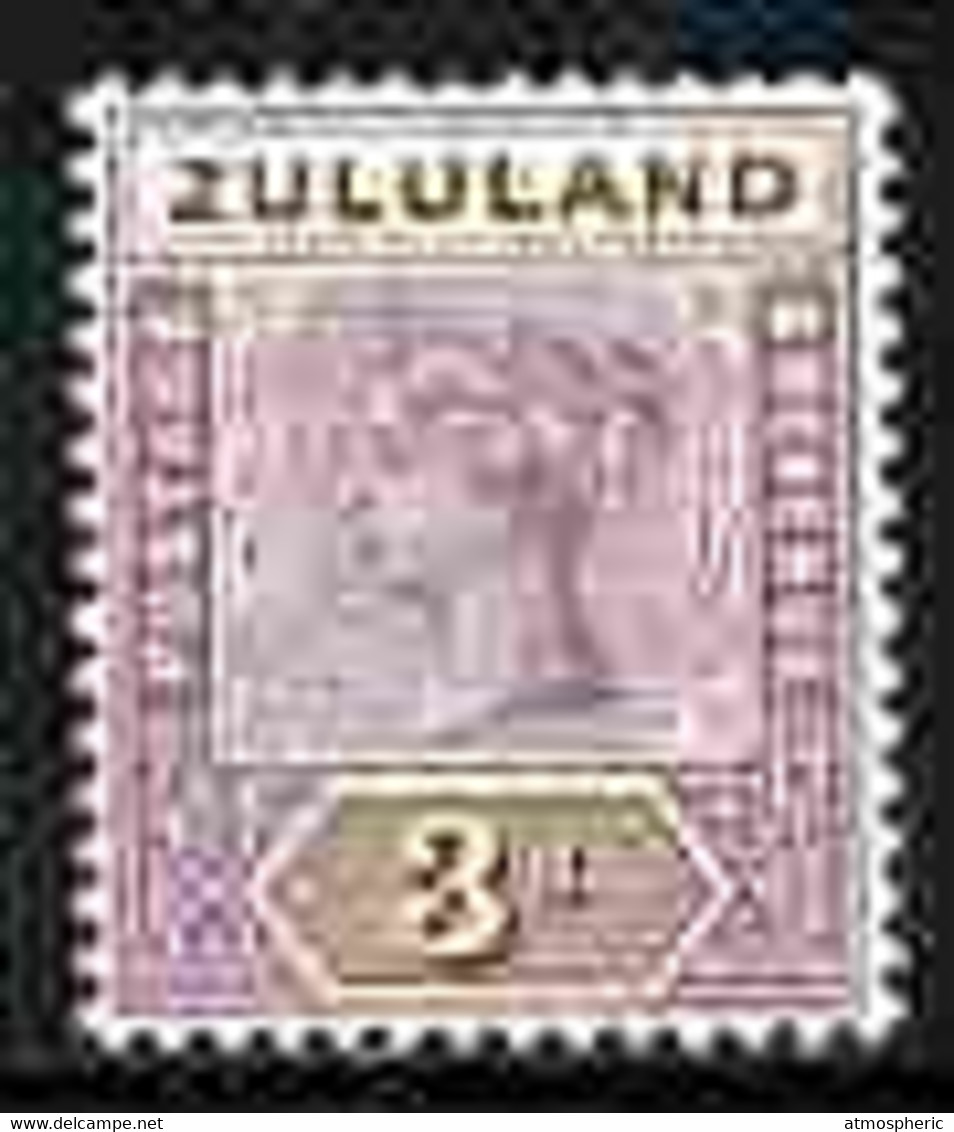 Zululand 1894-96 QV Key Plate 3d Mounted Mint SG 23 - Zululand (1888-1902)