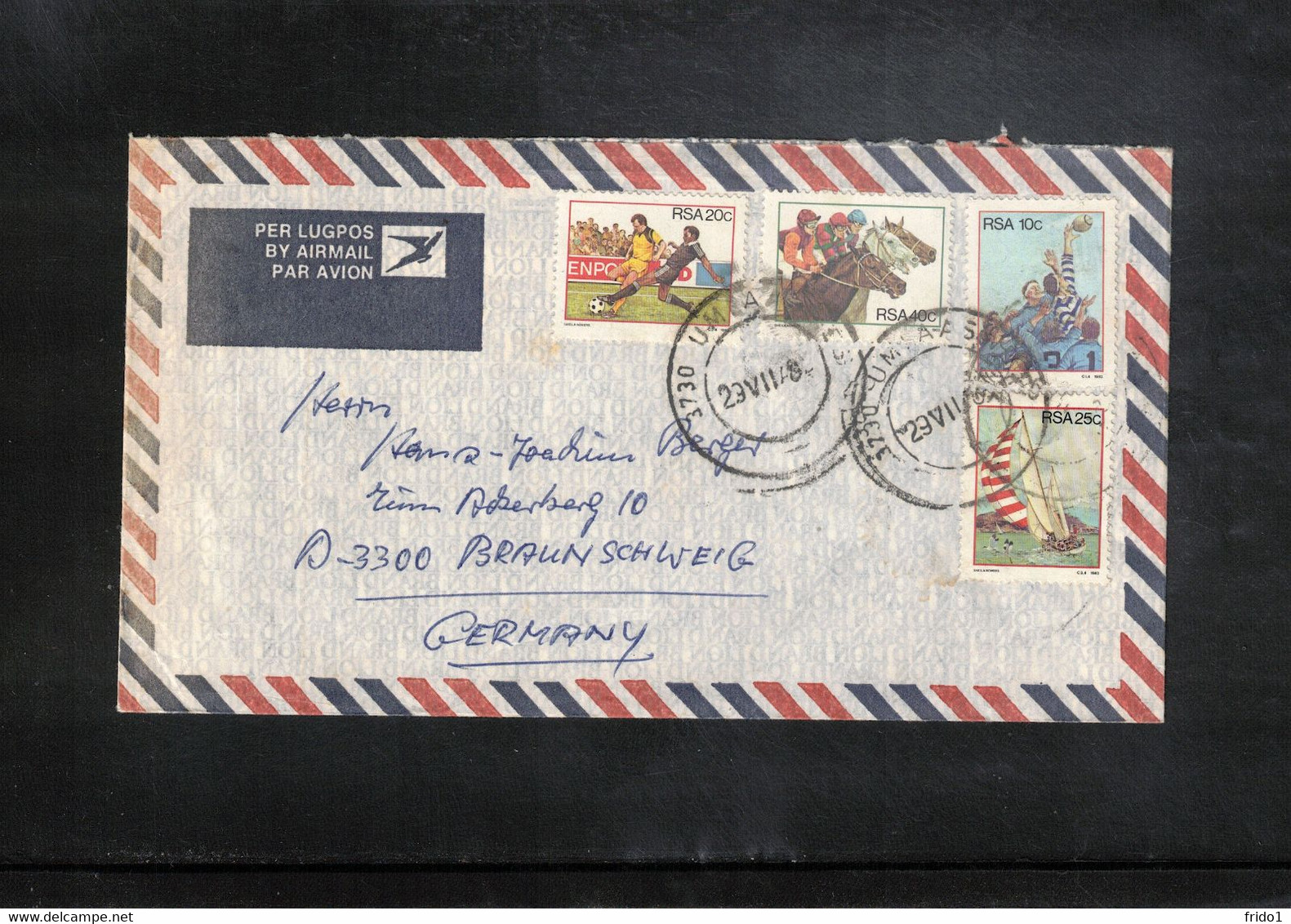 South Africa 1983 Interesting Airmail Letter - Altri & Non Classificati