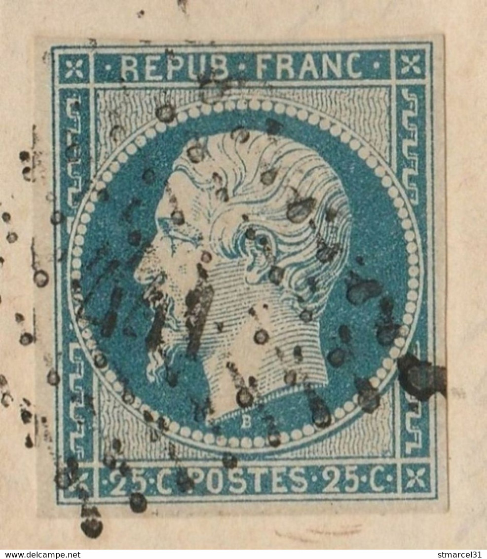 LE RARE N°10d Bleu Verdâtre Nuance Superbe Sur Lettre TBE Maury 2009 Cote 250€ - 1852 Luigi-Napoleone