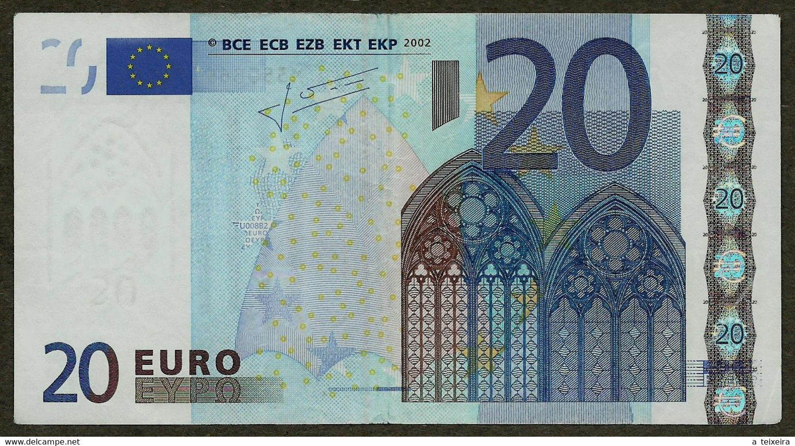 Portugal - 20 Euro - U008 B2 - M35086917496 - Circulated - 20 Euro