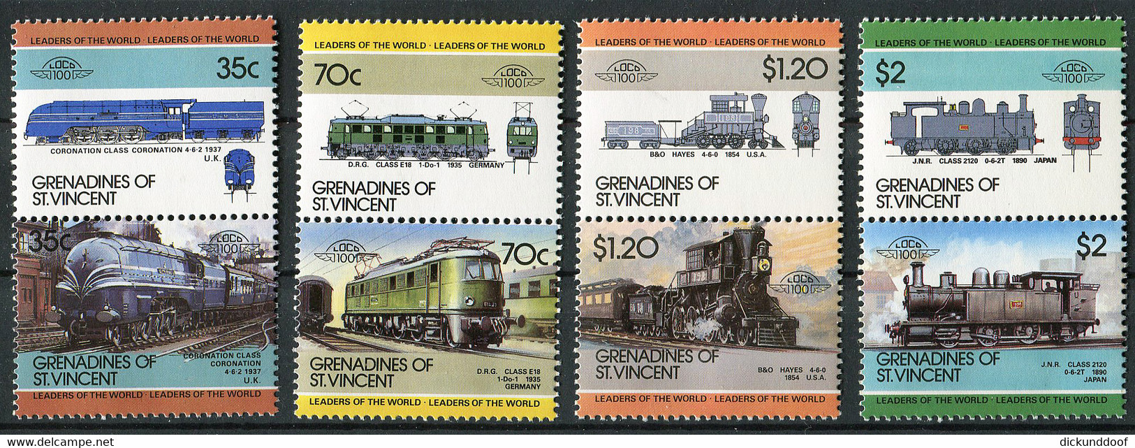 Grenadines Of St. Vincent: Locomotives 1985 Postfrisch / MNH / Neuf - Trains