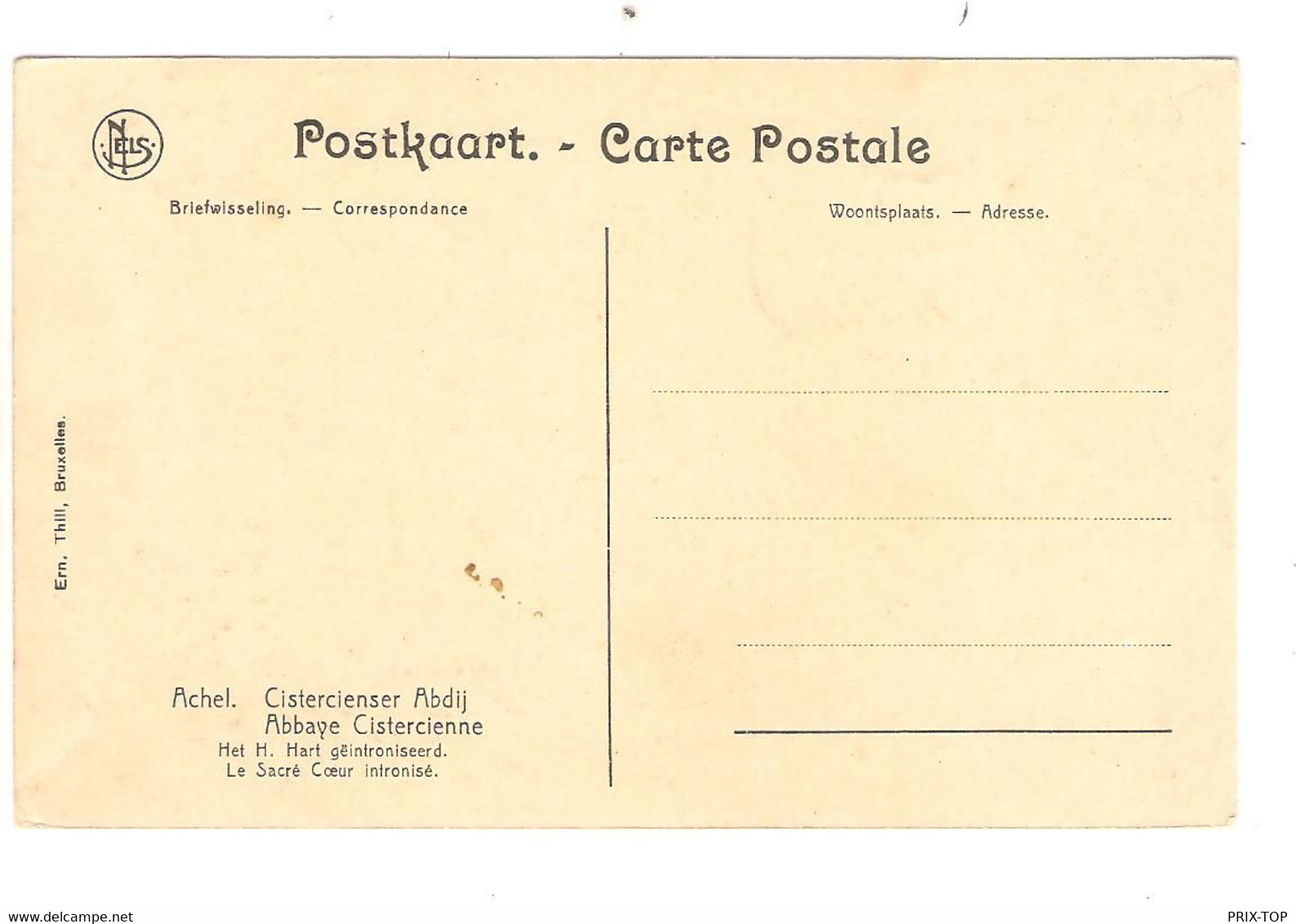 REF2914/ CP-PC Achel Cistercienser Abdij Het H.Hart Gëintroniseerd - Abbaye Cistercienne Le Sacré Coeur Intronisé MINT - Hamont-Achel