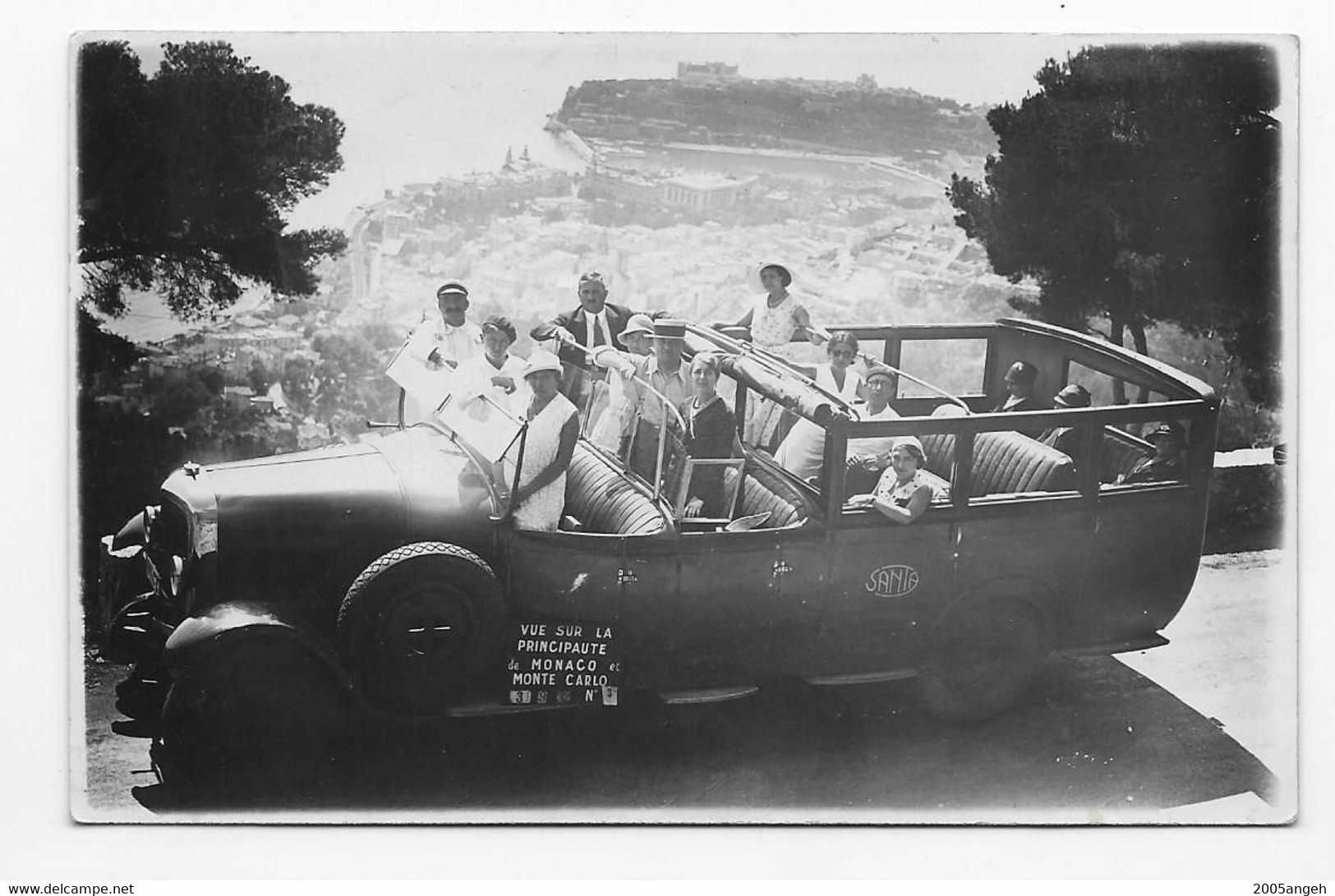 Carte Photo Autocars - Vue Sur La Principauté MONACO - MONTE CARLO Carte Postale Non Voyagé, Dos Séparé, - Autobús & Autocar