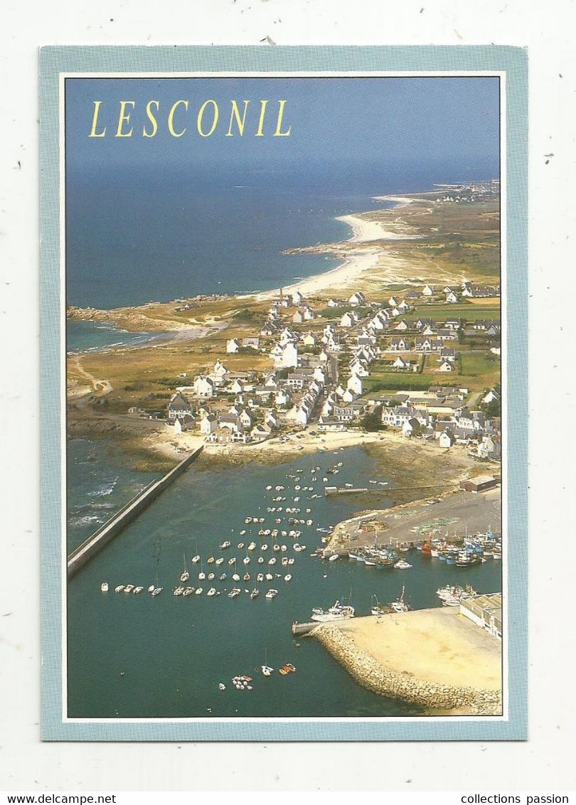 Cp , 29 ,  LESCONIL ,LESKONIL , Le Port Et Les Plages Vers LE GUILVINEC , Voyagée - Lesconil