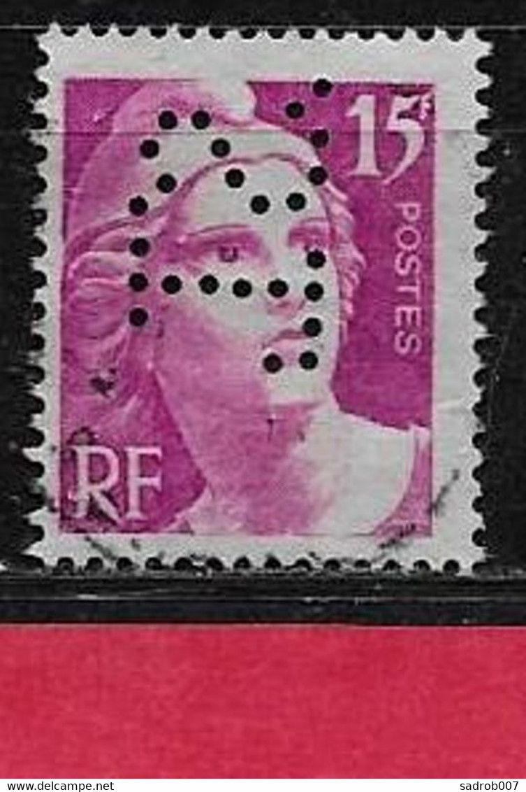 £ Perfin France Perfore SL 131 Sur Gandon N° 727 - Sonstige & Ohne Zuordnung