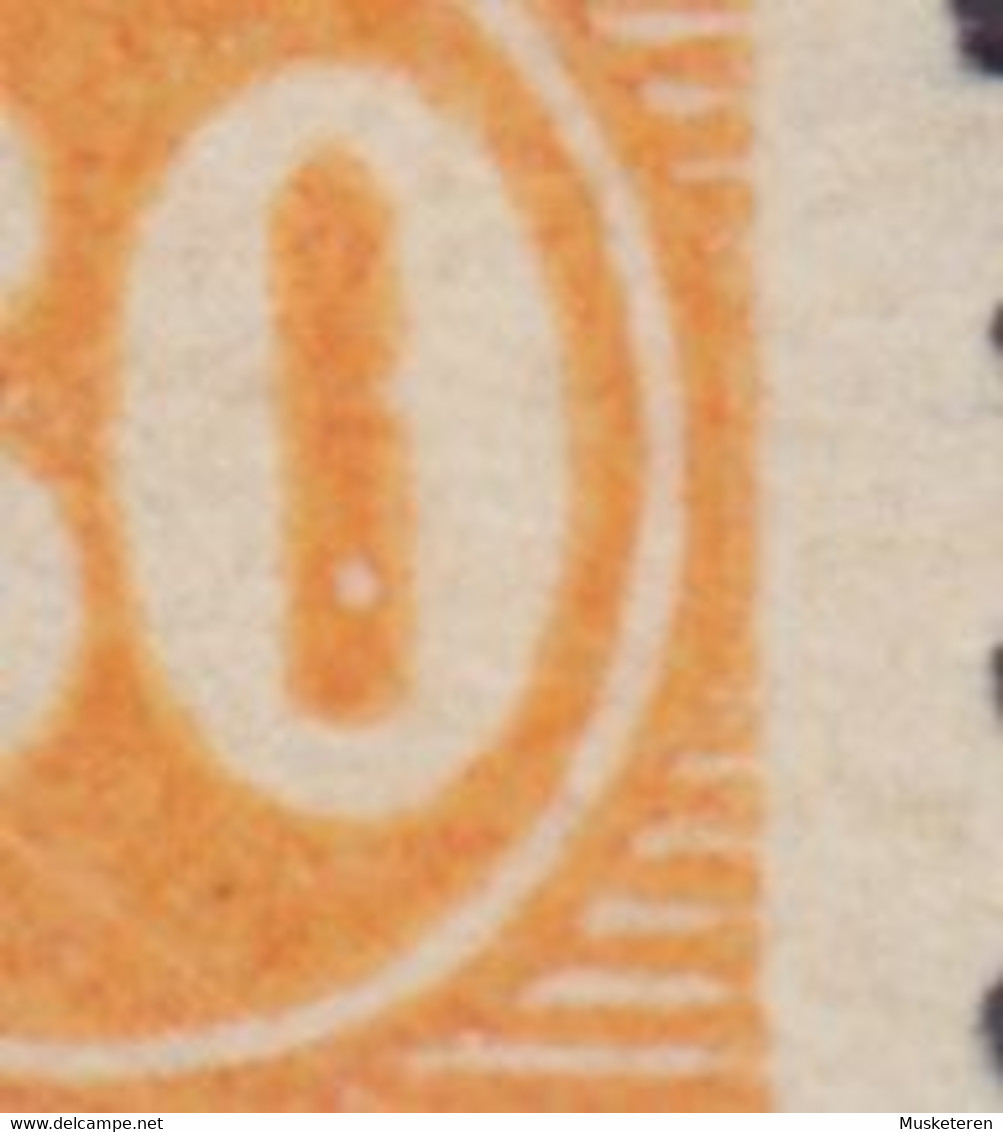 Denmark Post Ferry Postfærge 1922 Mi. 6      30 Ø Christian X. ERROR Variety White Spot In Right Side '0' In 30 - Variétés Et Curiosités