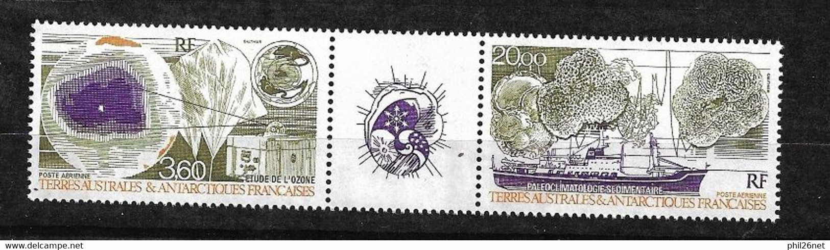 TAAFposte Aérienne Bande  N°117A  Bateaux Et étude Des Climats     Neuf * * TB= MNH VF  - Programas De Investigación