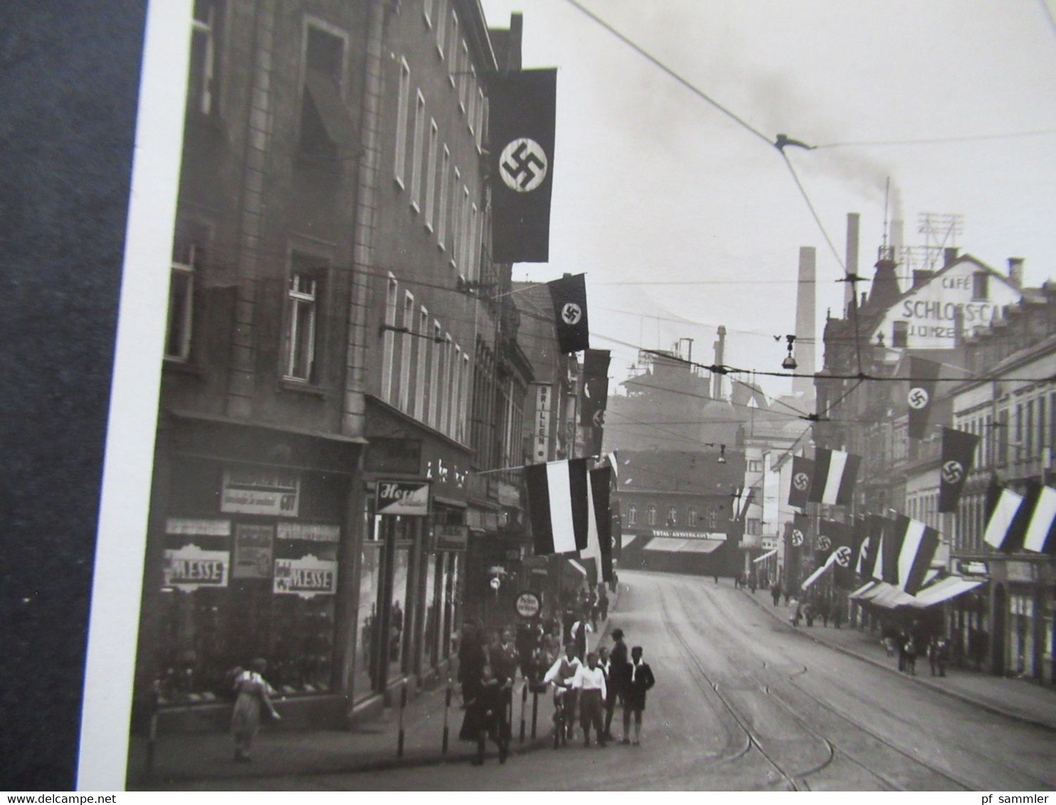 3.Reich 13.1.1935Saargebiet Propaganda AK Neunkirchen /Saar Die Deutsche Stadt. Volksabstimmung. Hakenkreuz Fahnen - Lettres & Documents