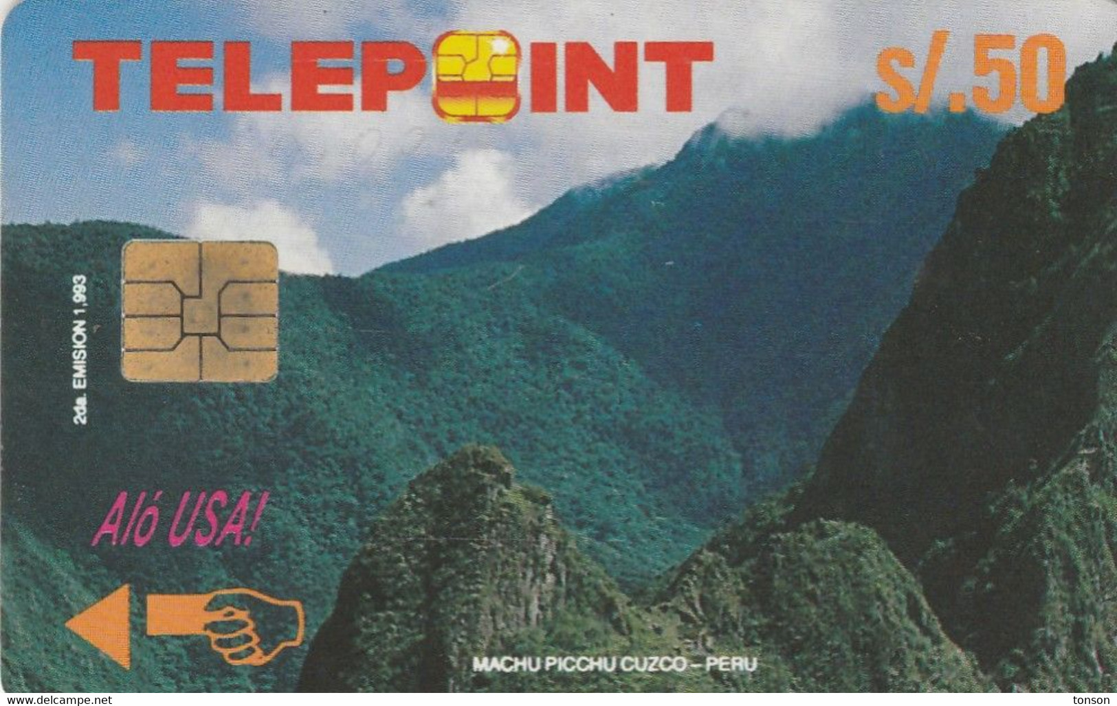 Peru, PER-TE-029 , Machu Picchu Puzzle - Reverse Tele Cable 1/4, 2 Scans . - Pérou