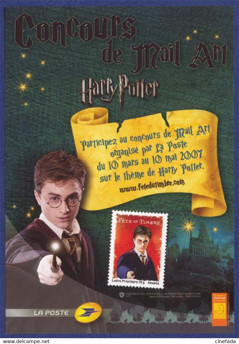 FRANCE Harry Potter. Feuillet Publicitaire De LA POSTE, Concours De Mail Art. Cinéma, Film, Movie. - Cinema