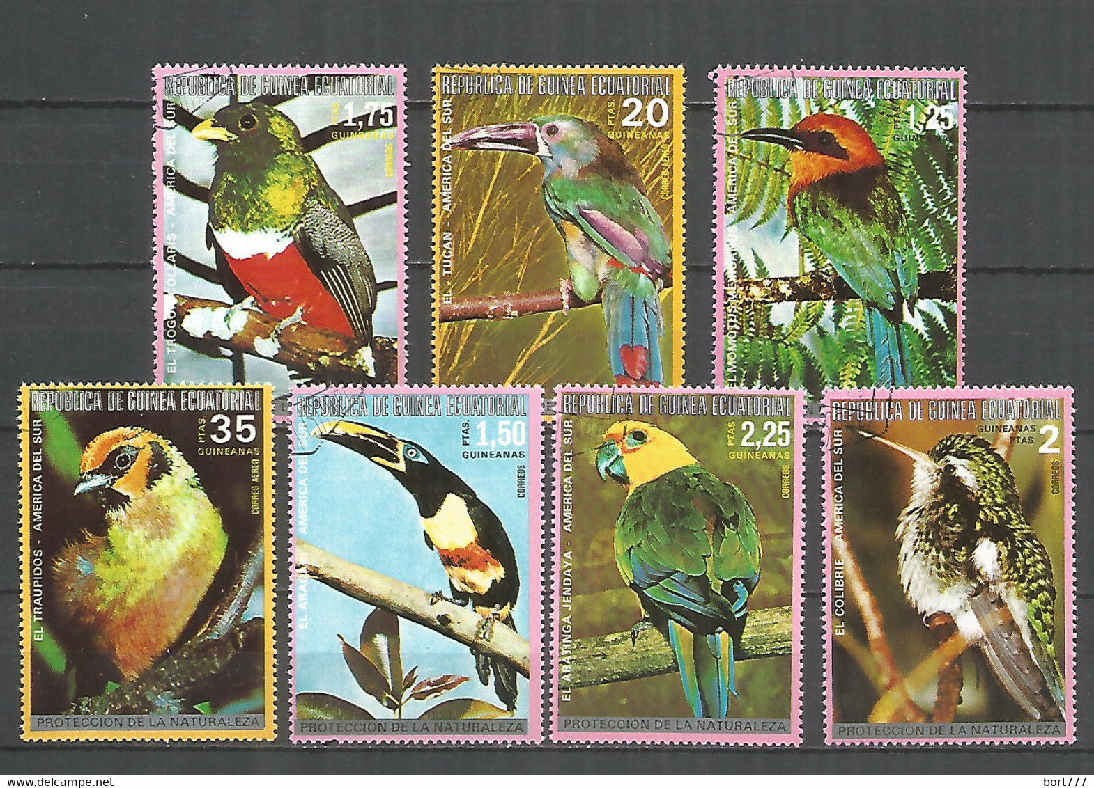 Equatorial Guinea 1974 Year , Used  Stamps Parrots Birds - Guinea Ecuatorial