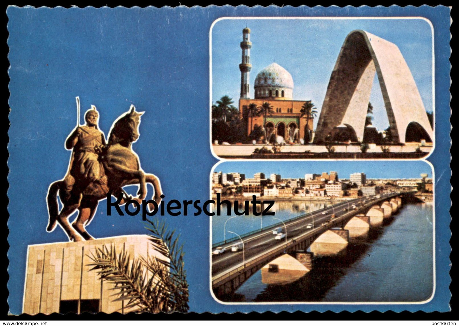 ÄLTERE POSTKARTE GREETINGS FROM IRAQ IRAK BAGHDAD MOSQUE Moschee Cpa Postcard Ansichtskarte AK - Iraq