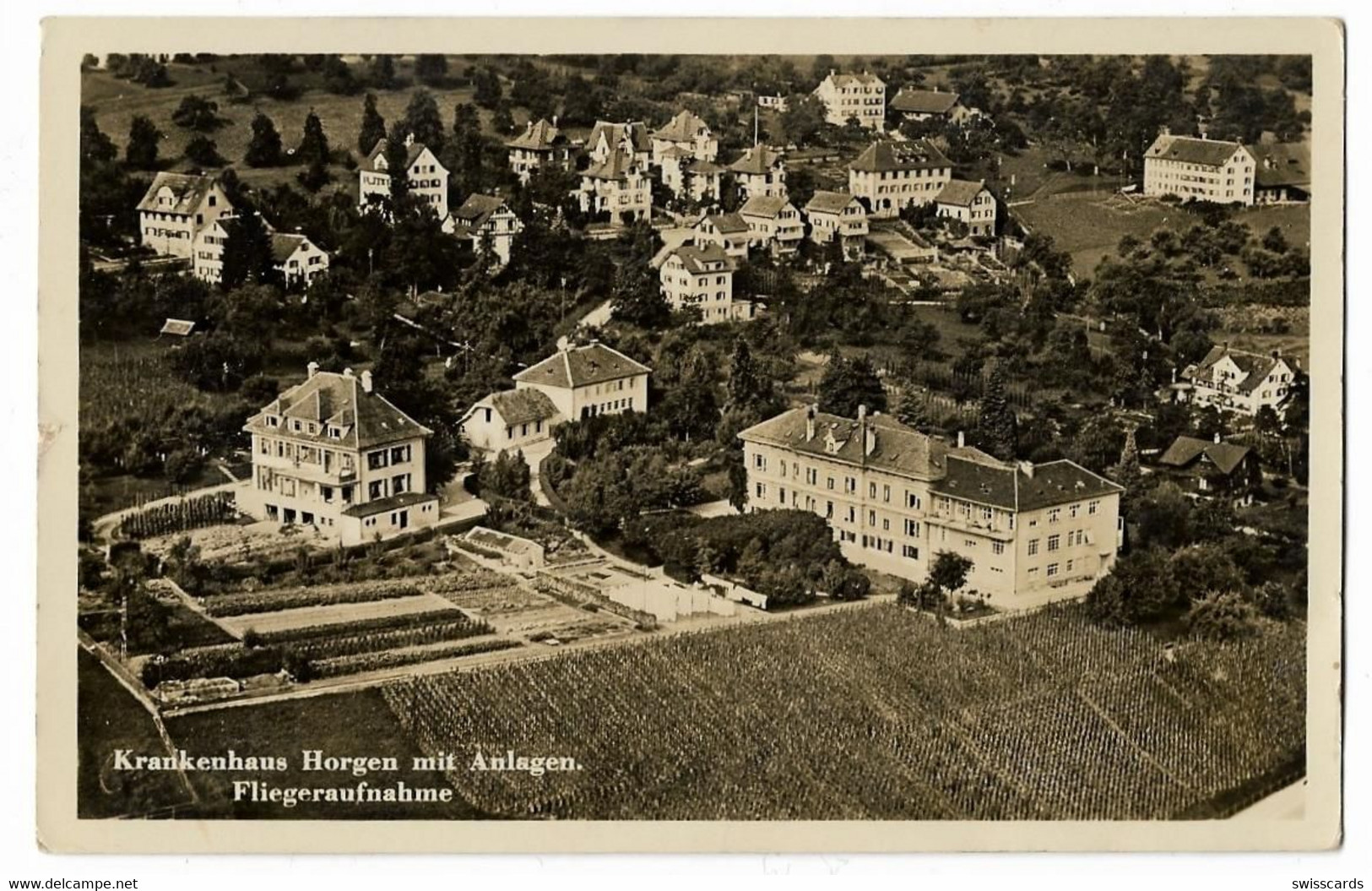 HORGEN: Flieger-AK Mit Spitalquartier 1937 - Horgen