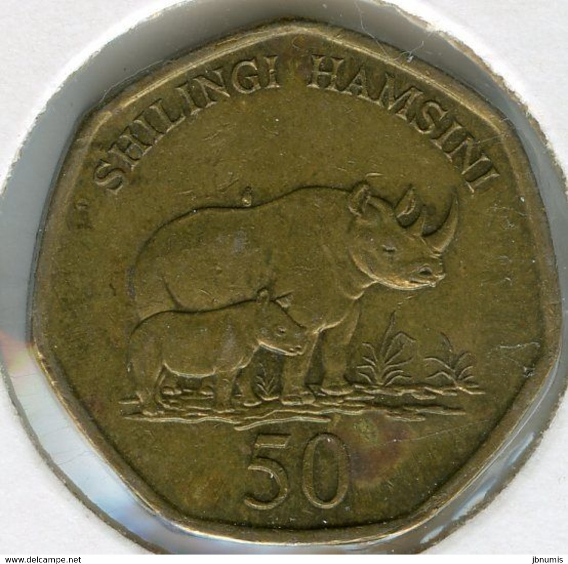 Tanzanie Tanzania 50 Shilingi 1996 Rhinocéros KM 33 - Tanzania