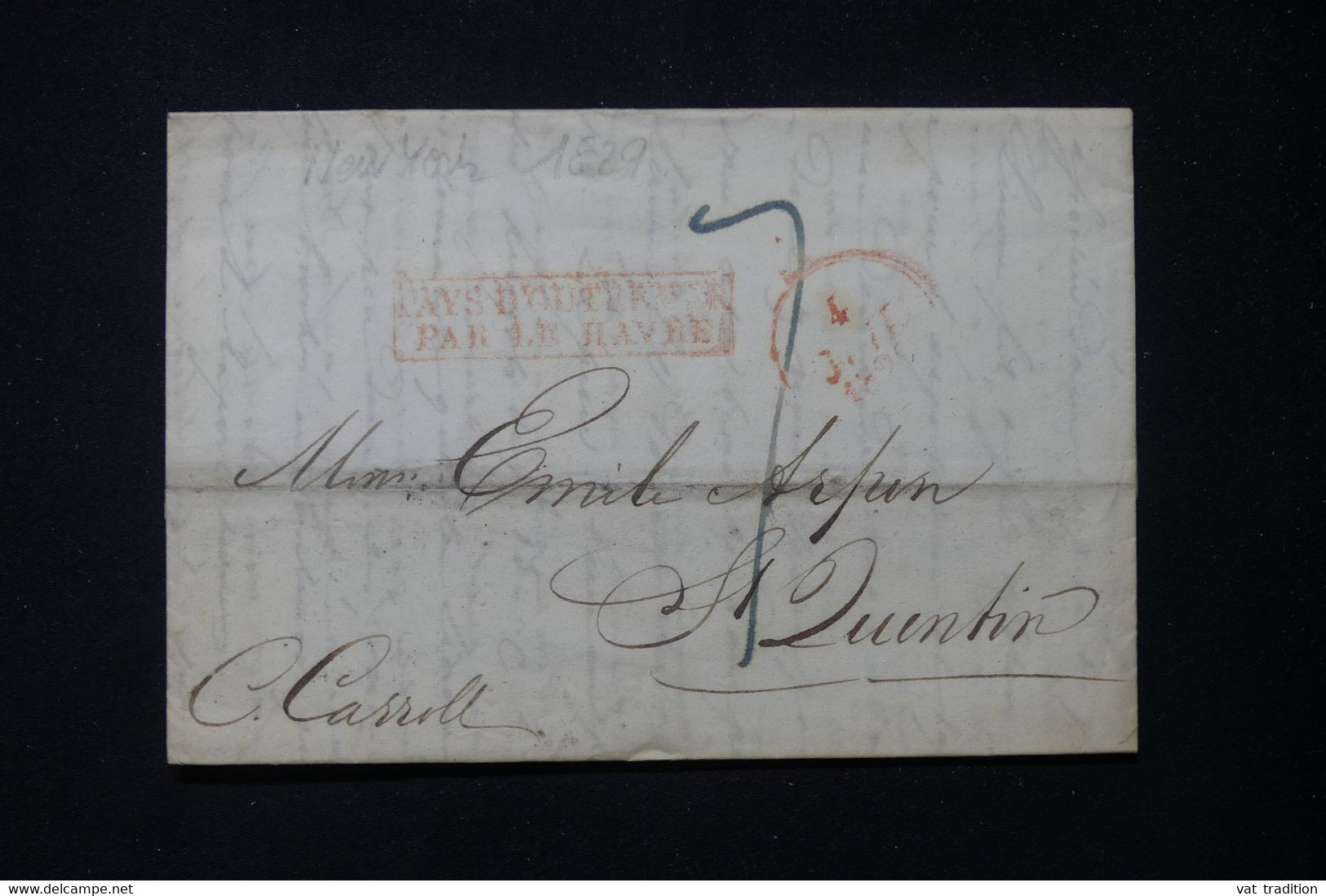 ETATS UNIS - Lettre De New York Pour La France En 1829 Par Voie Française - L 83661 - …-1845 Prephilately