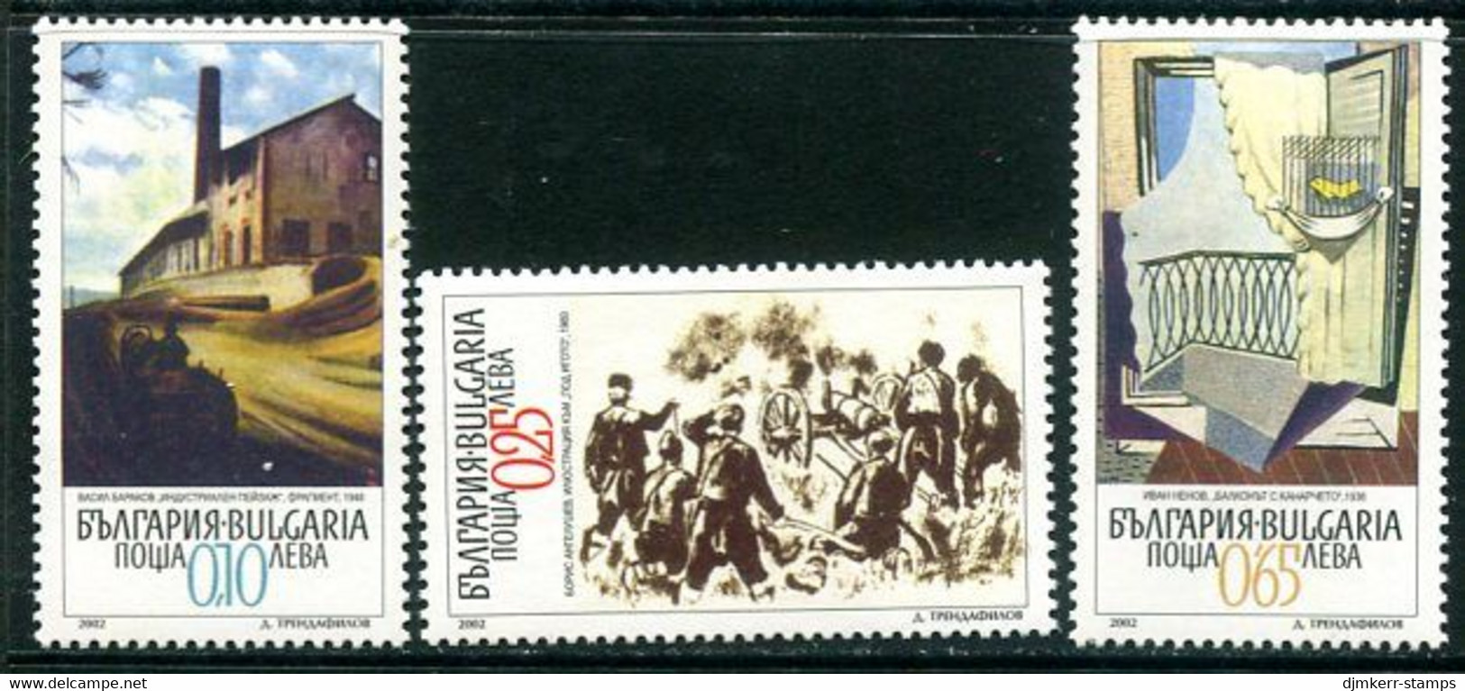 BULGARIA 2002 Paintings MNH / **.  Michel 4554-56 - Unused Stamps