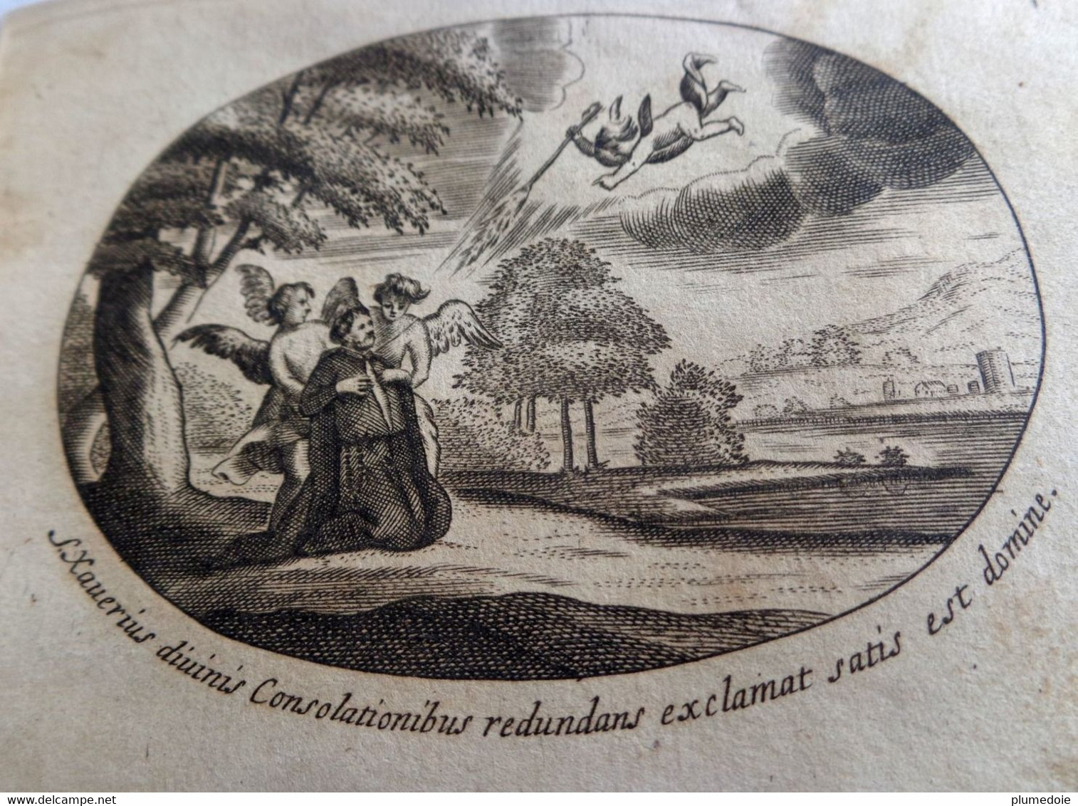 XVII ° S . RARE RECUEIL DE 22  GRAVURES MINIATURES par G . DONCK (  actif 1627 - 1640 ) S. XAVERIUS . 22  TINY ENGRAVING