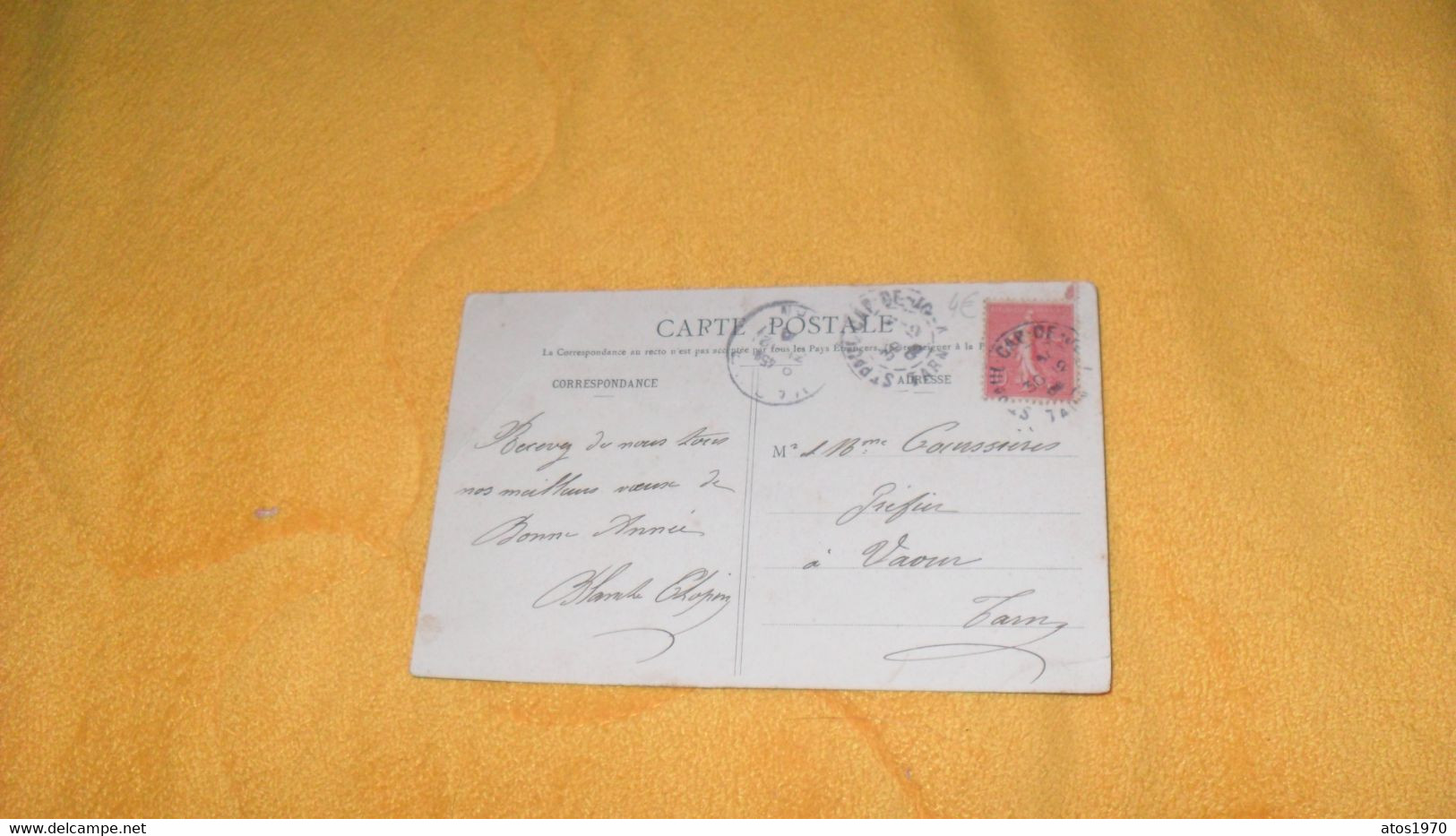 CARTE POSTALE ANCIENNE CIRCULEE DATE ?../ ST PAUL CAP DE JOUX.- VUE GENERALE..CACHETS + TIMBRE - Saint Paul Cap De Joux