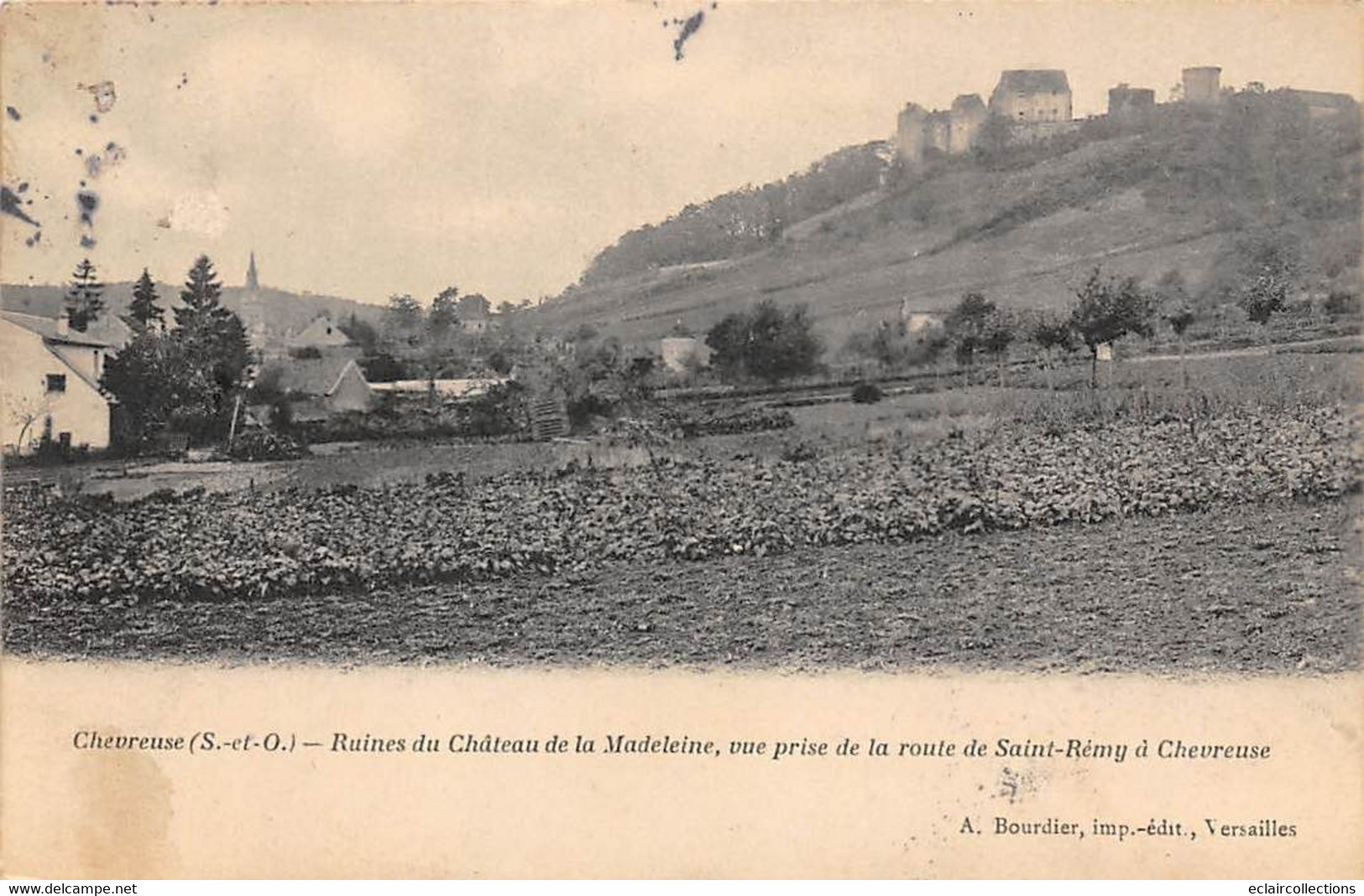 Chevreuse       78       Vue Et Ruines Du Château De La Madeleine     -  1 -         (voir Scan) - Chevreuse