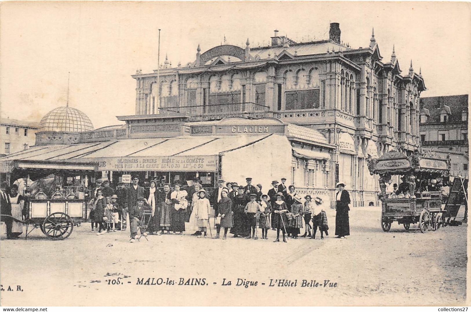 59-MALO-LES-BAINS- LA DIGUE, L'HÔTEL BELLE-VUE - Malo Les Bains