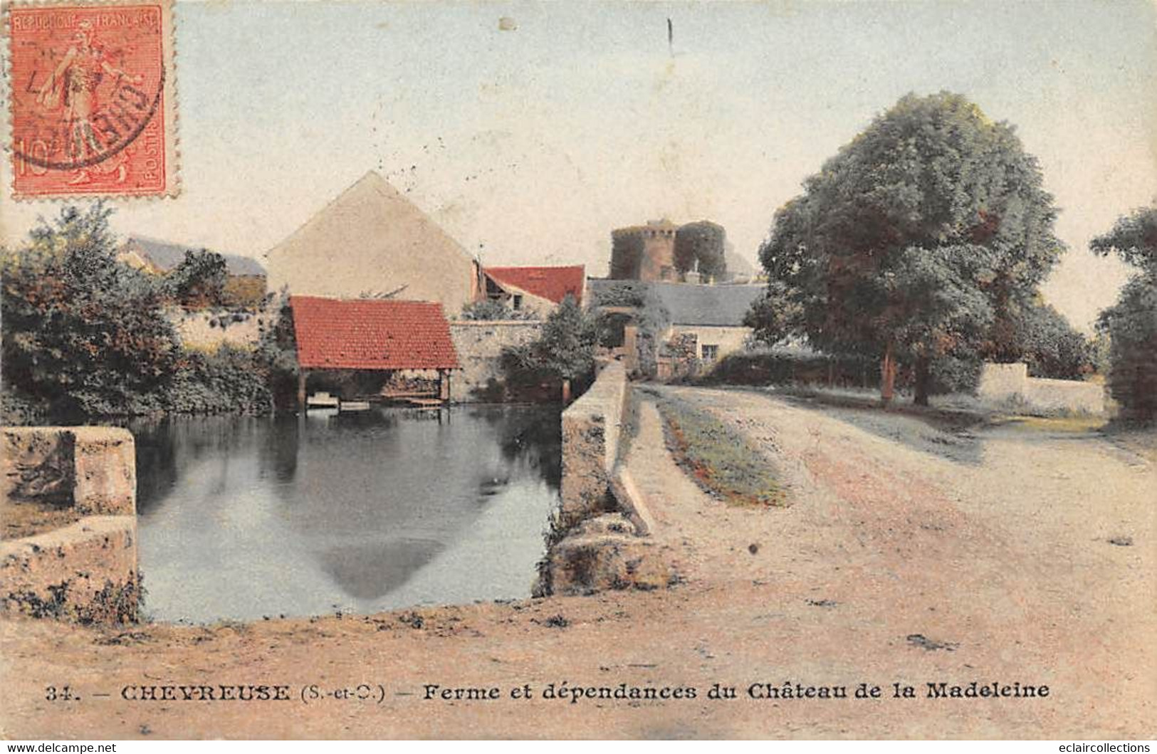 Chevreuse       78          Ferme Er Dépendances Du Château De La Madeleine.  Mare Et Lavoir       (voir Scan) - Chevreuse