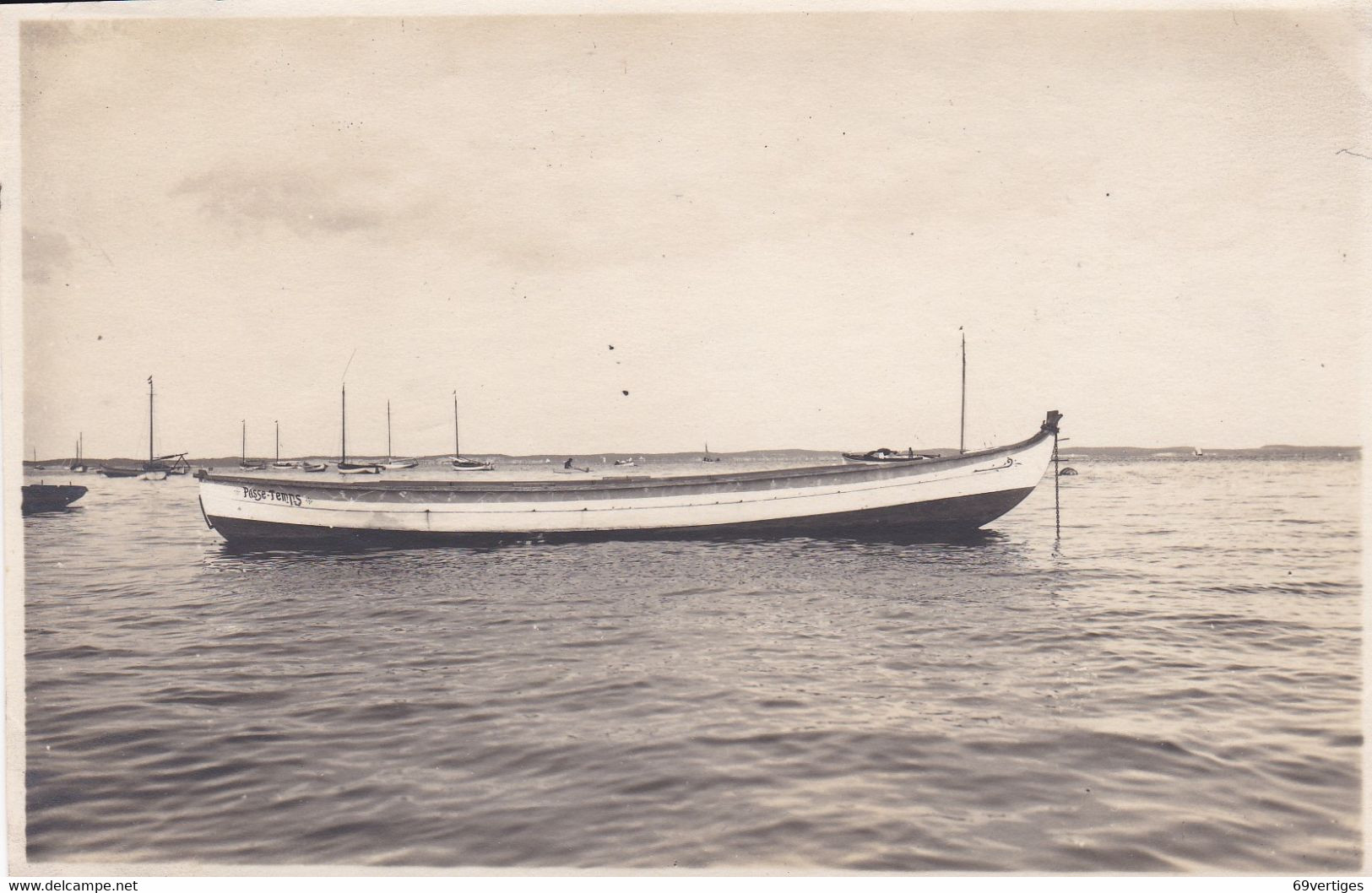 Bassin D' Arcachon PINASSE " PASSE TEMPS " Photo De 1923 - Visvangst