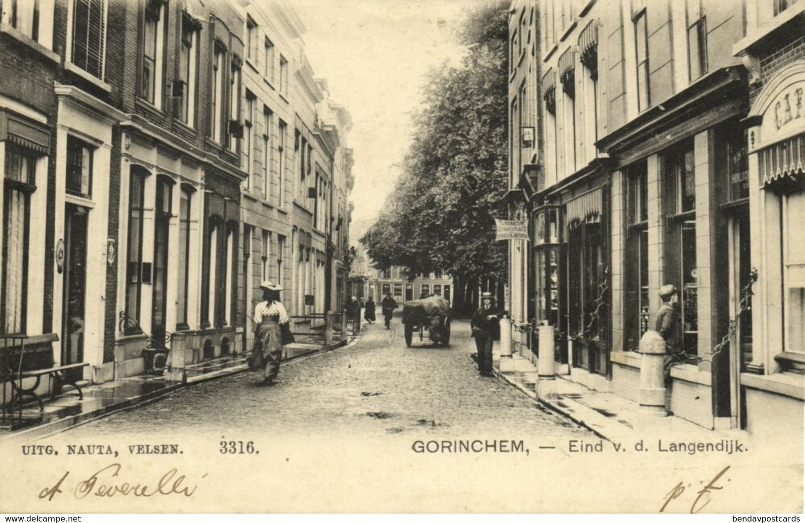 Nederland, GORINCHEM, Eind V.d. Langendijk (1905) Nauta 3316 Ansichtkaart - Gorinchem