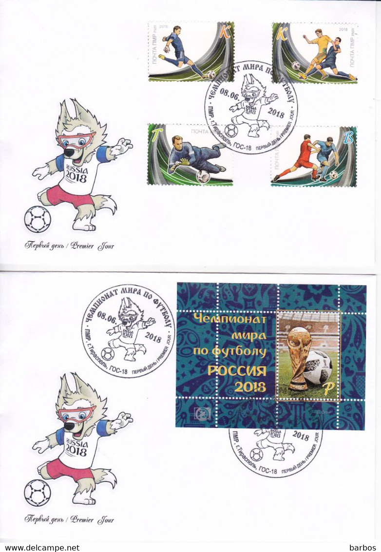 2018 ,  Transnistria , PMR , Football , FIFA World Cup In Russia , FDC - 2018 – Rusia