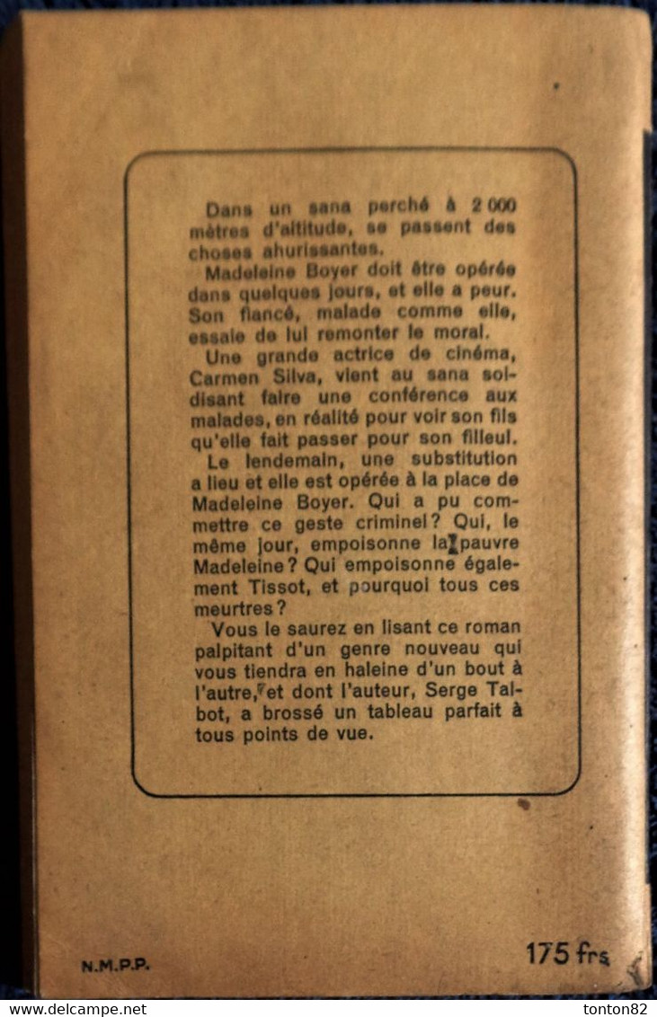 Collection Noire , Franco-Américaine N° 12 - Les Tubes N'en Ronflent Plus - Serge Talbot - Éditions Du Globe - ( 1951 ) - Denoel Crime Club