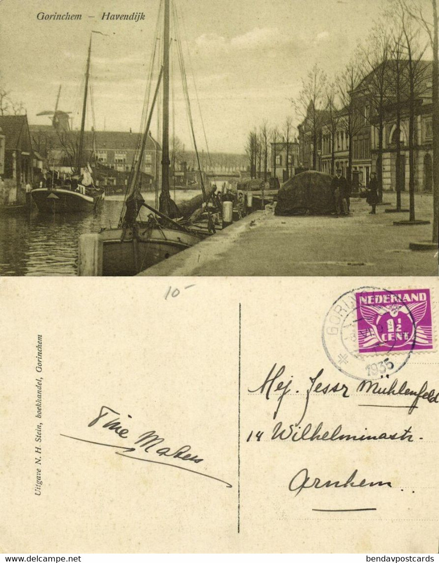 Nederland, GORINCHEM, Havendijk (1935) Ansichtkaart - Gorinchem