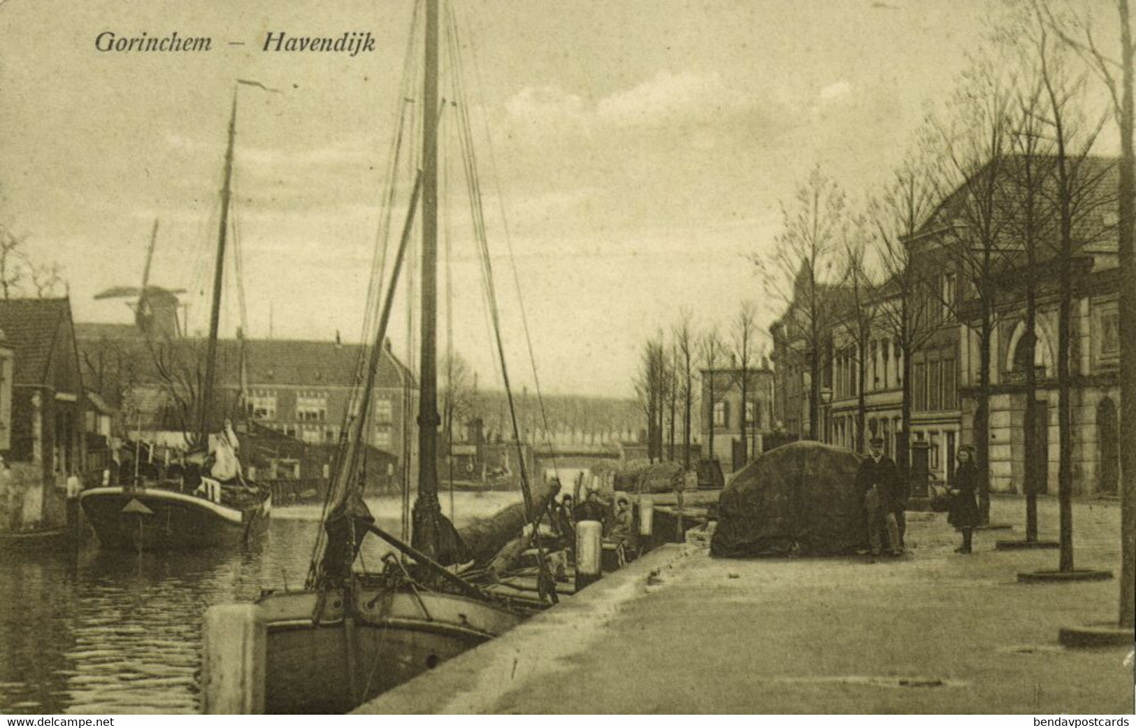 Nederland, GORINCHEM, Havendijk (1935) Ansichtkaart - Gorinchem