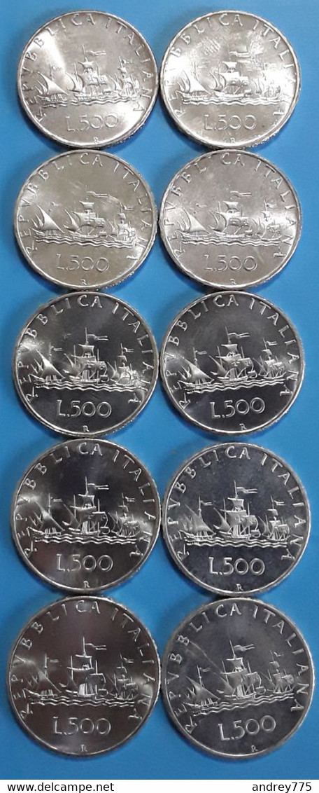 Lotto  Dieci 500 Lire Argento - 500 Lire