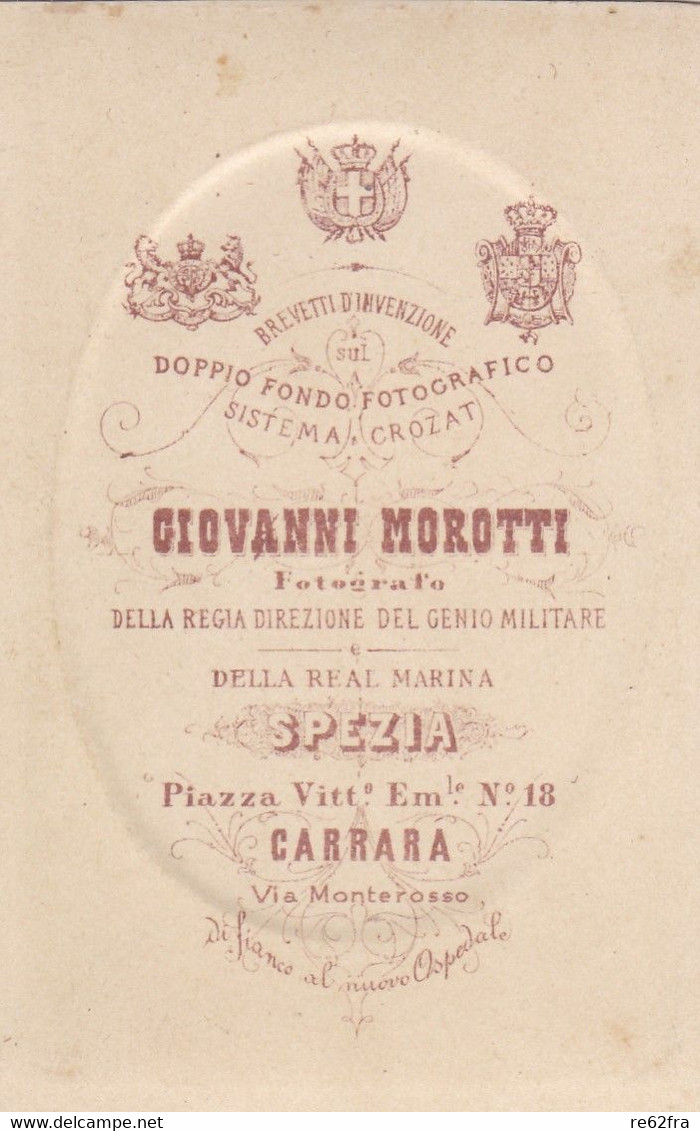 Photo Foto - Formato CDV - Signore Con Baffetti - Years '1870/80  - Giovanni Morotti, La Spezia E Carrara - Anciennes (Av. 1900)