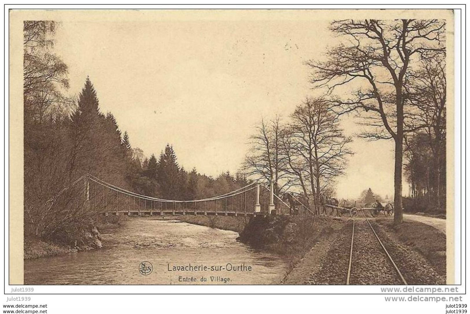 LAVACHERIE ..-- Rails Du TRAM . Entrée Du Village . Vers WOLUWE ( Mr ABELOOS ) . Voir Verso . - Sainte-Ode