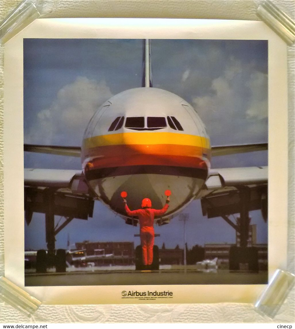 AFFICHE ORIGINALE ANCIENNE PUBLICITAIRE AIRBUS INDUSTRIE AVIATION AVION AEROSPATIALE - Carteles