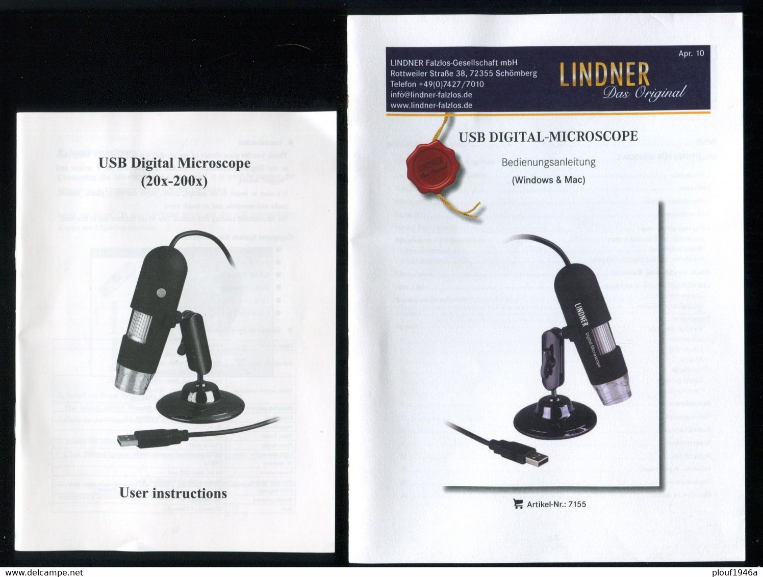 Microscope USB Lindler 7155 Avec CD Originaux Et Instructions - Pinzas, Lupas Y Microscopios