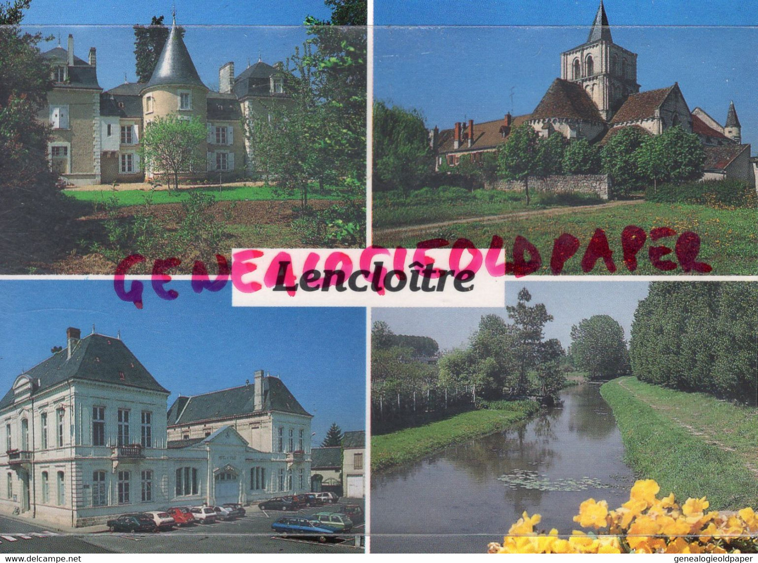 86- LENCLOITRE - EGLISE  RIVES DE L' ENVIGNE -LA BOUTIERE - LA MAIRIE   - VIENNE - Lencloitre