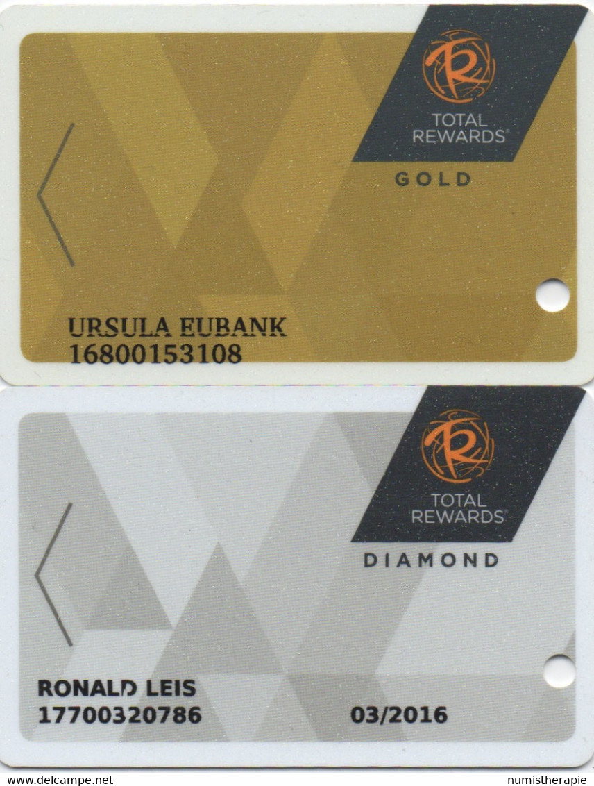 Série De 2 Cartes Casino : Total Rewards : Gold 2015 / Diamond 2015 - Casino Cards