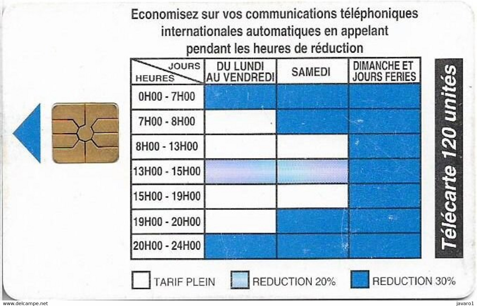 BENIN : BEN22 120u 11/94 Telephone Tarif (2) USED (x) - Benin