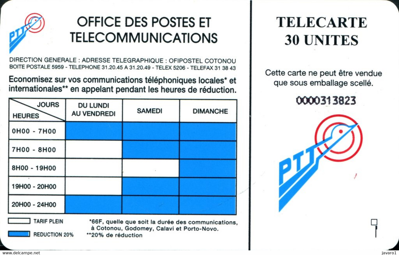 BENIN : BEN14 30u Francophonie Timetable USED - Bénin