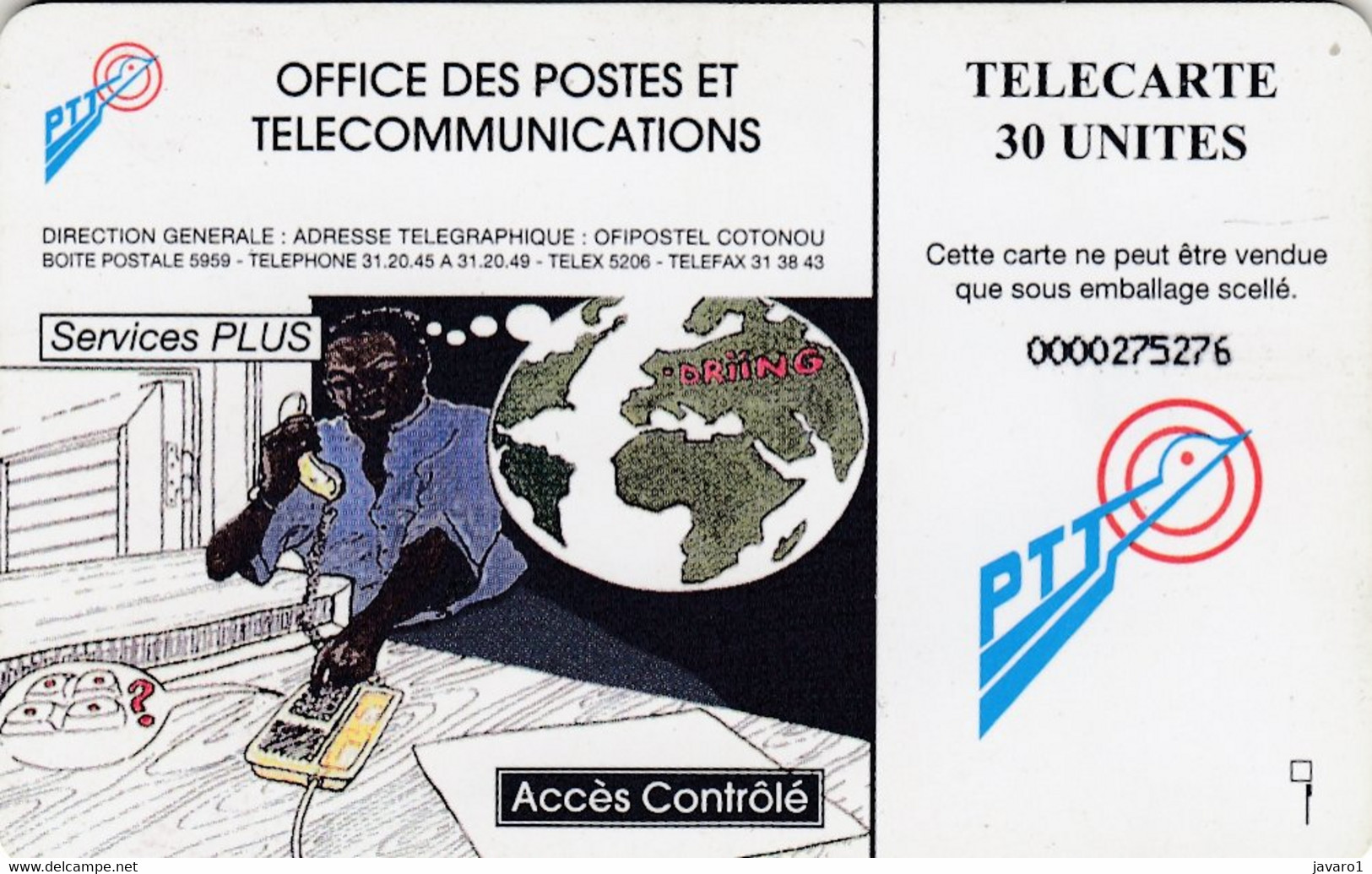 BENIN : BEN13 30u Francophonie Acces Controle USED - Bénin
